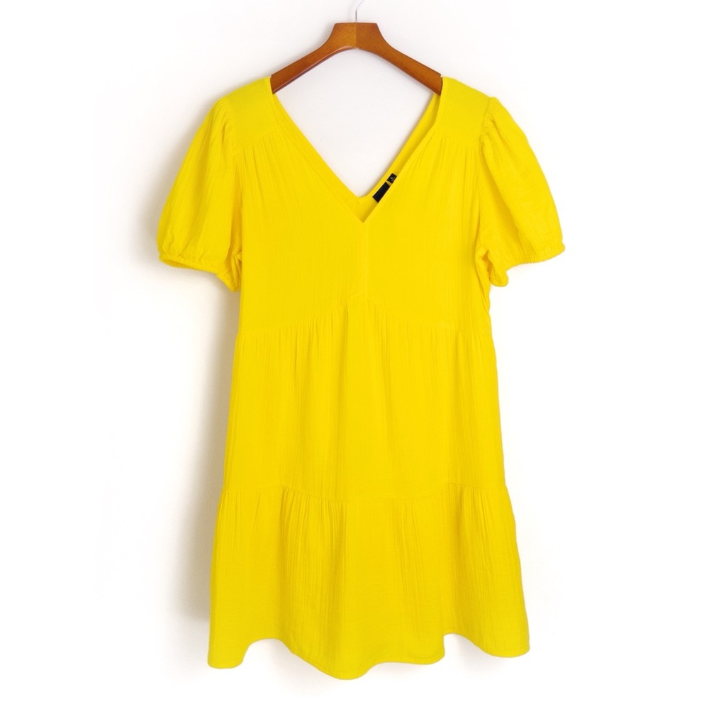 GAP Sunny Yellow V-Neck Mini Dress